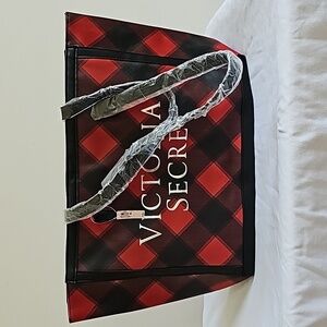 Victoria's Secret tote bag red & black NWT
